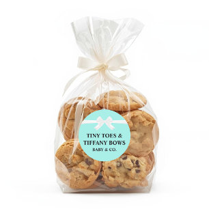 Teal Baby & Co. Baby Shower  Classic Round Sticker