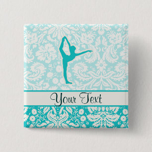 Teal Ballet 15 Cm Square Badge