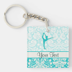 Teal Ballet Key Ring