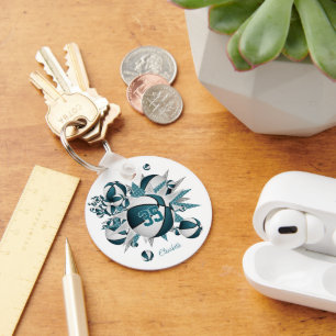 teal basketballs stars girls sports gifts under 10 key ring