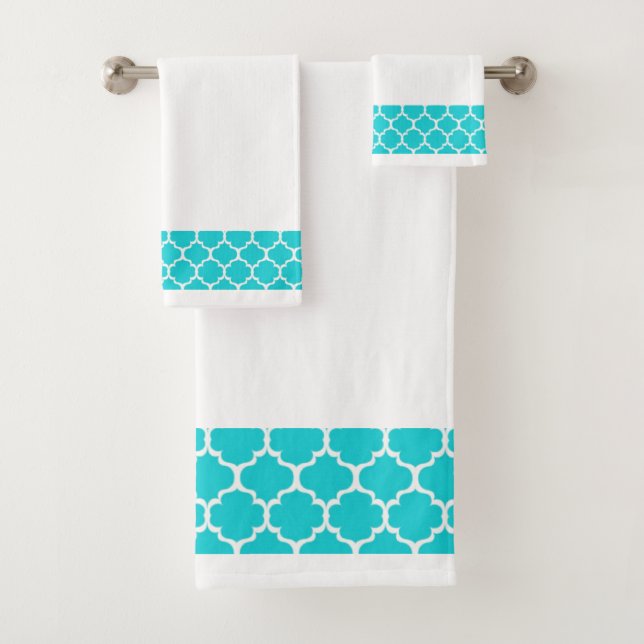 Teal Bathroom Towel Set (Insitu)