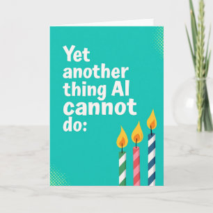Teal Birthday Card