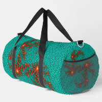 Teal Black Abstract Mandala Pattern Large