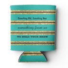 Teal Black and Gold Glitter Stripes | Wedding