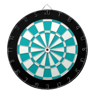 Teal Black And White Dartboard