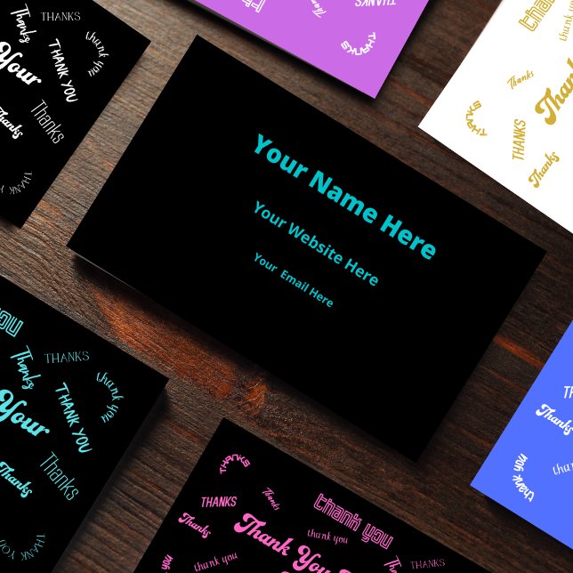 Teal Black Insert/ Business Card (Creator Uploaded)