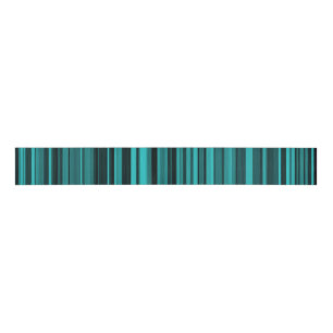Teal Black Stripes Grosgrain Ribbon
