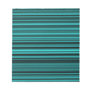 Teal Black Stripes Notepad