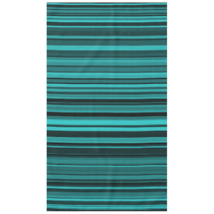 Teal Black Stripes Tablecloth