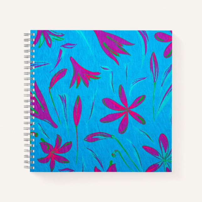 Teal Bloom Breeze Notebook (Front)