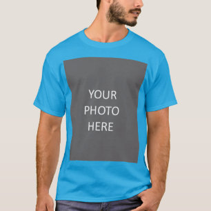 Teal Blue Add Your Image Photo T-Shirt