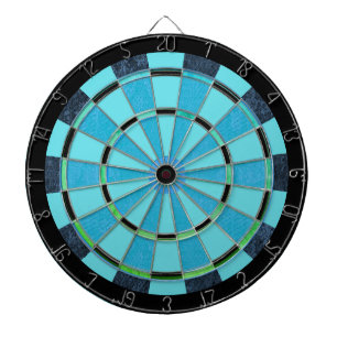 Teal Blue and Black Combo Stack Regulation Dartboard