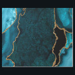 Teal Blue and Gold Faux Glitter Agate Wrapping Paper<br><div class="desc">This elegant and glamourous wrapping paper is versatile and can be used for giving gifts or art and craft projects. It is ideal for any occasion such as birthdays, weddings, bridal showers, baby showers, anniversaries or general gifts. It features teal blue marble agate on a distressed teal blue background. The...</div>