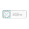 Teal Blue and Grey Modern Chevron with Monogram