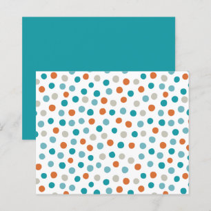 Teal, blue and Orange polka dots paper sheets