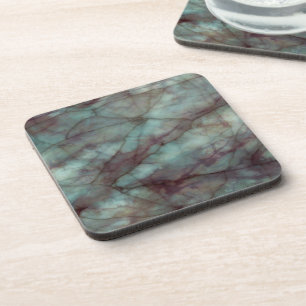 Teal Blue and Purple Fluorite Marble Coaster