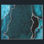 Teal Blue and Silver Faux Glitter Agate Wrapping Paper<br><div class="desc">This elegant and glamourous wrapping paper is versatile and can be used for giving gifts or art and craft projects. It is ideal for any occasion such as birthdays, weddings, bridal showers, baby showers, anniversaries or general gifts. It features teal blue marble agate on a distressed teal blue background. The...</div>