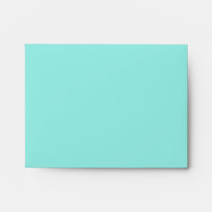 Teal Blue Black Swirl Aqua RSVP Invitation Envelop Envelope