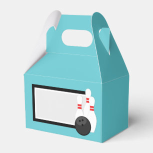 Teal Blue Bowling Favour Boxes