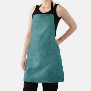 Teal Blue Digital Fabric Texture by Shirley Taylor Apron
