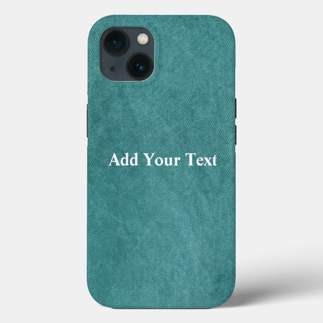 Teal Blue Digital Fabric Texture by Shirley Taylor Case-Mate iPhone Case (Back)