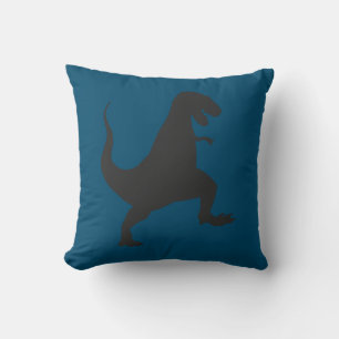 Teal Blue Dinosaur Cushion