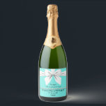 Teal Blue Fancy Tiffany Birthday Vintage Custom Sparkling Wine Label<br><div class="desc">These Teal Blue Fancy Tiffany Birthday Vintage Custom Sparkling Wine Labels are perfect for any woman who has everything. Use the products in this collection for mocktails, fine wines or a unique birthday party, promotional event, anniversary, bridal shower, breakfast at an elegant restaurant or any milestone party with a luxury...</div>