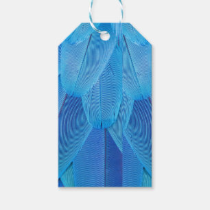 Teal Blue Feathers of the Macaw Parrot Gift Tags