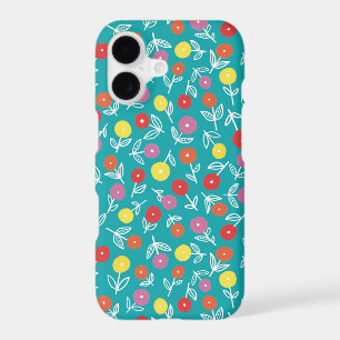 Teal Blue Floral Ditsy