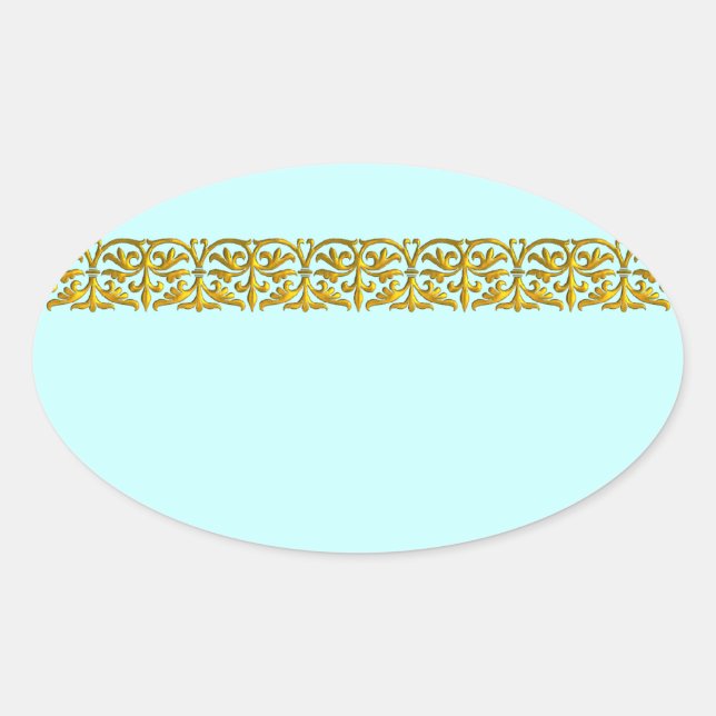 Teal BLue Gold Wedding Favour Label Envelope Seal (Front)