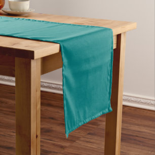 Teal Blue Green Custom Solid Colour Blank Template Medium Table Runner