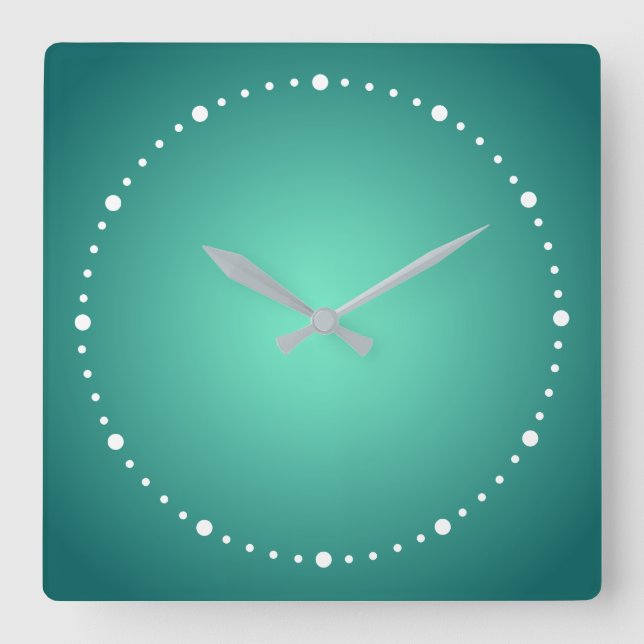 Teal Blue Green Light to Dark Shades  Square Wall Clock (Front)