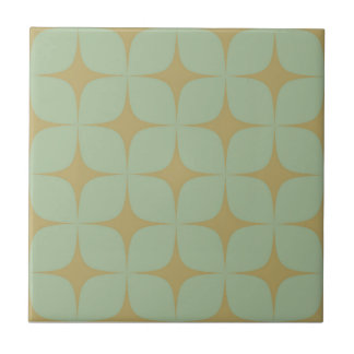 Teal Blue & Green Mid-Century Modern Vintage Tile