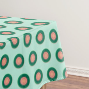 Teal Blue Green Orange Pink Tablecloth