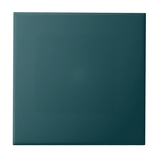 Teal Blue Green Solid Colour Tile (Front)