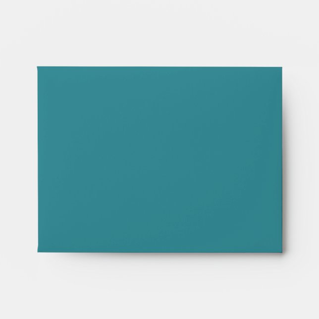 Teal Blue Linen RSVP Envelopes (Front)