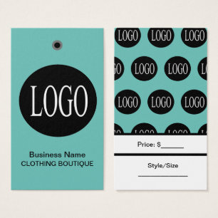 Teal Blue Logo  Price Tags 