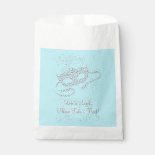 Teal Blue Masquerade Party Favour Bags