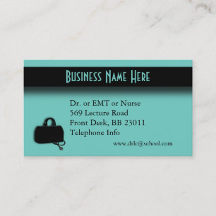 Teal Blue Medical Business Card