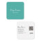 TEAL BLUE Modern Elegant Minimal QR Code Creative