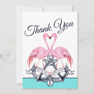 Teal Blue  Nautical rope Heart Anchor Wedding  Invitation