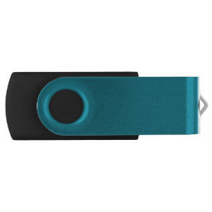 Teal Blue, Ocean, Dark Cyan Solid Colour USB Flash Drive
