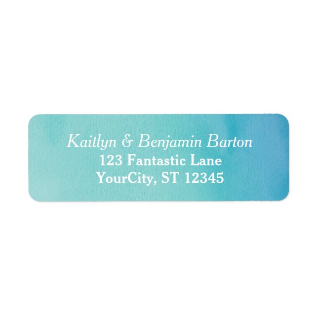 Teal & Blue Ombre Watercolor Matching Design (Front)