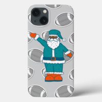 teal blue orange xmas black santa claus basketball