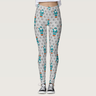 teal blue orange xmas black santa claus basketball leggings