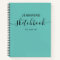 Teal Blue Personalised Sketchbook Your Name