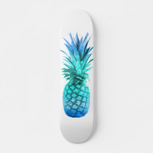Teal Blue Pineapple Skateboard