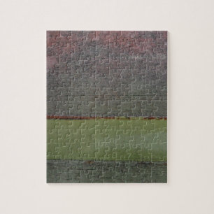 Teal Blue  Pink Green rusted Jigsaw Puzzle