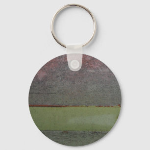 Teal Blue Pink Green rusted Key Ring