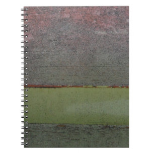 Teal Blue  Pink Green rusted Notebook